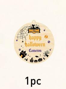 Custom Halloween Wooden Plaque, Spooky Personalized Name Door Hanger, Customized Name Wall Hanging Decor, Customizable Party Sign For Entryway, Porch, Room, Rustic Holiday Gift, Halloween Home Decor, Personalized Halloween Wooden Sign, Family, Friend - Multicolor - View 20