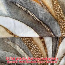 1件/2件/4件裝 奢華金灰色葉片枕套 2D印花仿刺繡抱枕套 現代極簡裝飾枕套 適用客廳、臥室、辦公室，節日禮物，100%聚酯纖維單面印花，拉鍊封口，不含枕芯 - 彩色 - 查看 2