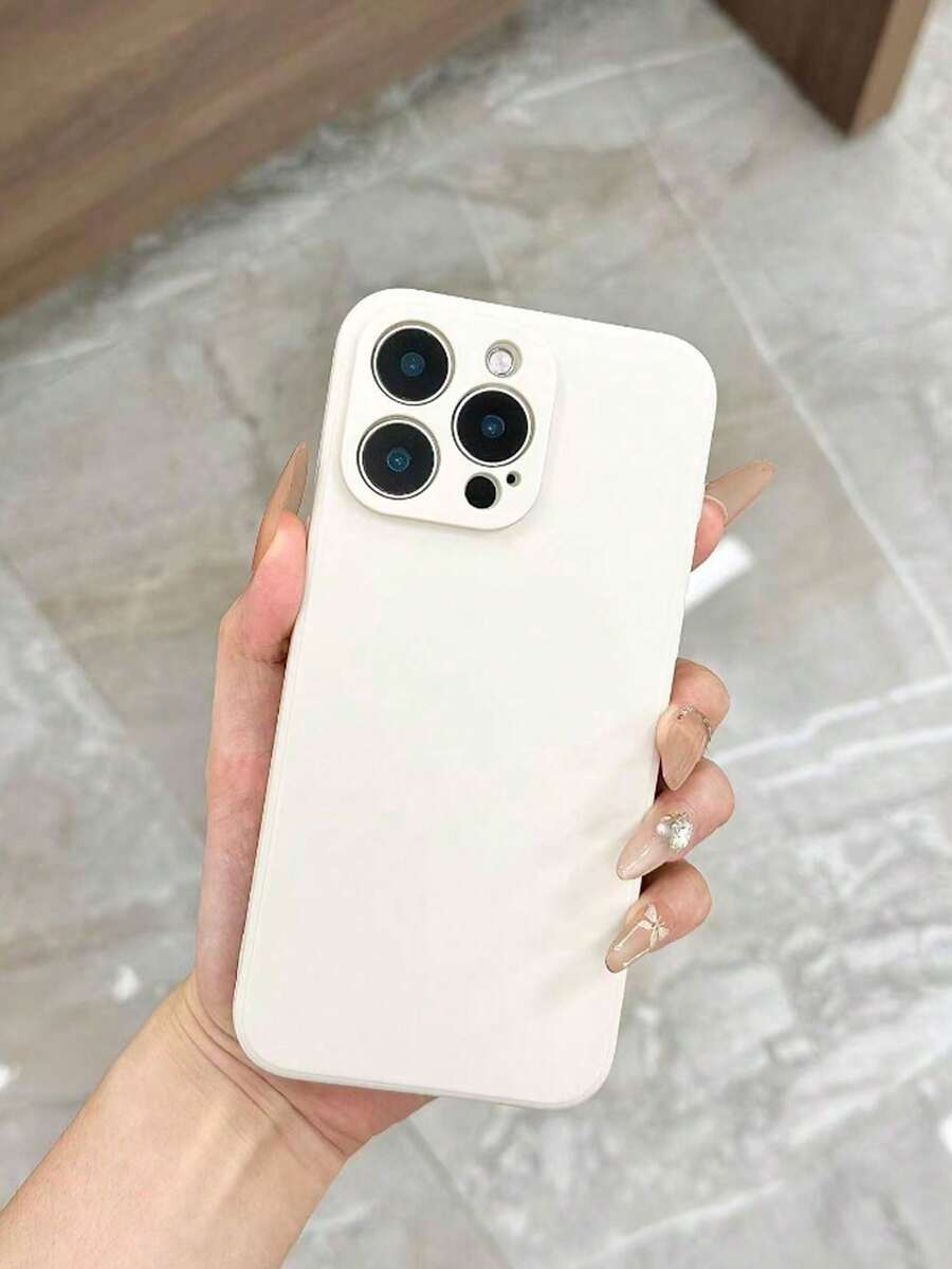 1件 白色超薄矽膠防摔手機殼，適用於 iPhone 15 Pro Max/16 Pro Max/16 Pro/14 Pro Max/14 Pro/13 Pro Max/16, 17 17 Pro 17 Pro Max - 米色 - 查看 1