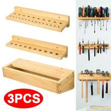 3x Wall Mounted Screwdriver Holder Storage Rack Wrench Workshop Tool Organizer - A - View 4