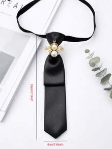 1件女款雙層折領花朵可愛蜜蜂裝飾時尚休閒領結 - 彩色 - 查看 2
