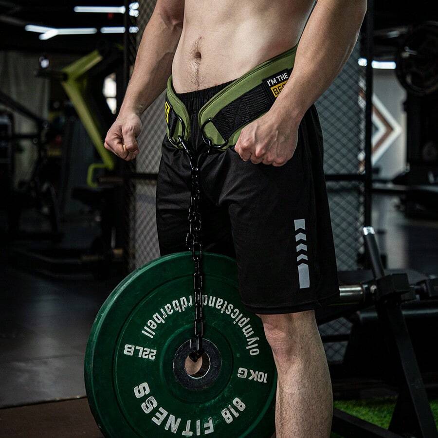 BOXERGING Weighted Pull-Up Belt With Thickened Iron Chain For Strength Training, Single Bar Waist Strength For Men