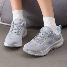 Skechers Women's GO RUN Series Breathable Flyknit Lightweight Non-Slip Cushioned Running Shoes - Light Grey - View 2