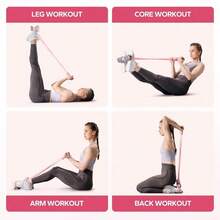 Multifunction Pedal Resistance Band, Elastic Pull Rope Fitness, Full-Body Workout At Home Gym, Exercise Sit-Up, Yoga, Abdominal Training - Blue - View 5