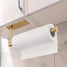 [Space-Saving]Stainless Steel Paper Towel Holder, Perfect For Bathroom And Kitchen Storage, Easy Installation, Suitable For Home And Commercial Use, Self-Adhesive/Drill-In, Suitable For Kitchen, Bathroom, RV And Closet Systems, Towel Storage Cabinet, RV Storage - Multicolor - View 6