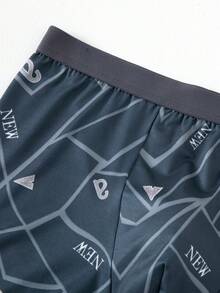 4 buah celana boxer kasual pria, celana boxer elastis yang nyaman dan bernapas, celana pendek olahraga. - MultiWarna - View 6