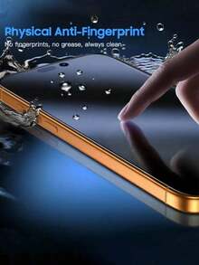 2pcs Privacy Screen Protector, Matte Tempered Glass Privacy Film, Dual-Sided Anti-Peeping, High Definition Front, Privacy Protection, Frosted Texture, Anti-Fingerprint, Matte Surface Reduces Fingerprints And Smudges, While Minimizing Reflections. Please Clean Screen, Align Carefully, Peel Film And Press Slowly To Remove Air Bubbles. No Alignment Frame Or Quick Application Tool Needed, Patient Operation Can Achieve Bubble-Free Application. Compatible With IPhone - Black - View 5