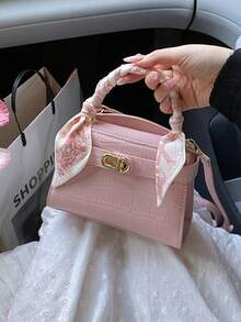 Fashionable Versatile Color-Block Women's Casual Tote Bag - Pink - View 2