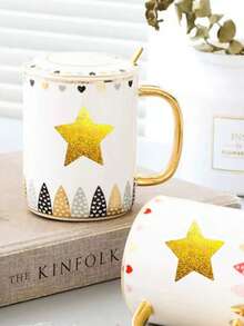 500pcs/Roll Shiny Gold Star Expression Stickers, Suitable For Classroom Teacher Reward Chart DIY Decoration Doodle Sticker Material Adhesive Tape Stickers - Gold Star - View 2