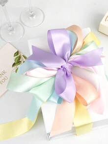 Multi-Color Matte Satin Ribbon, Gift Decoration Tape, Suitable For Bouquet Binding, Holiday Gifts, Wedding, Handmade, Baking, Christmas Decoration, Halloween (Random Color) - Multiple Styles - View 7
