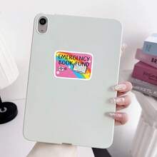 3Inch Emergency Book Fund Credit Card Debit Card Sticker Bookish Romantasy Love Reader Smut Humor Gift For Kindle Planner E‑Reader Laptop Decal For Students Teachers Office Workers Creatives - A - View 3