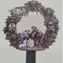 跨境復古卡通快樂家庭彩色花園插樁 壓克力防水耐磨庭院地插掛飾 - A - 查看 6