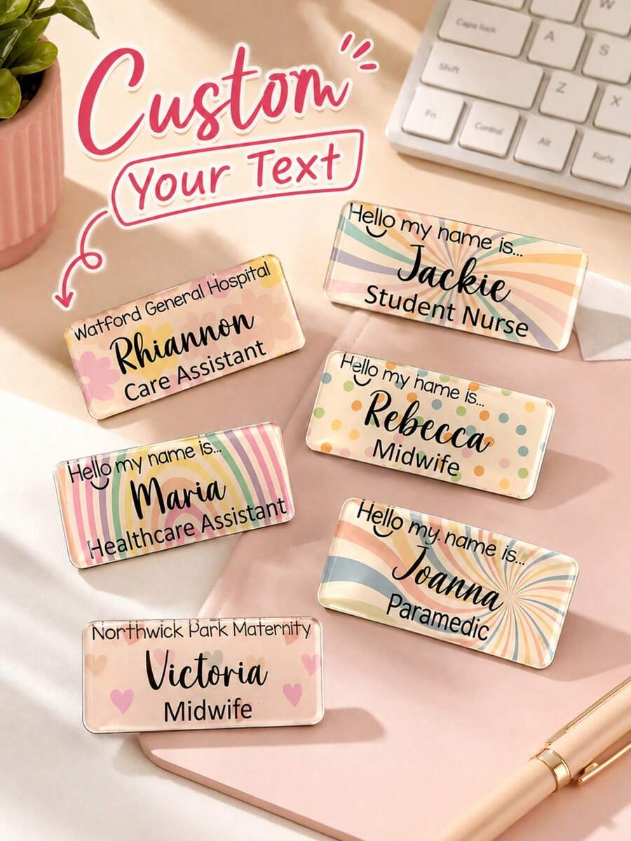 Personalized Custom Acrylic Name Badge, Suitable For Medical Students, Nurses, Doctors, Midwives, NHS And Childcare Workers, Nurses Day Gift, Christmas Gift - H-personalized Name Tag - View 1