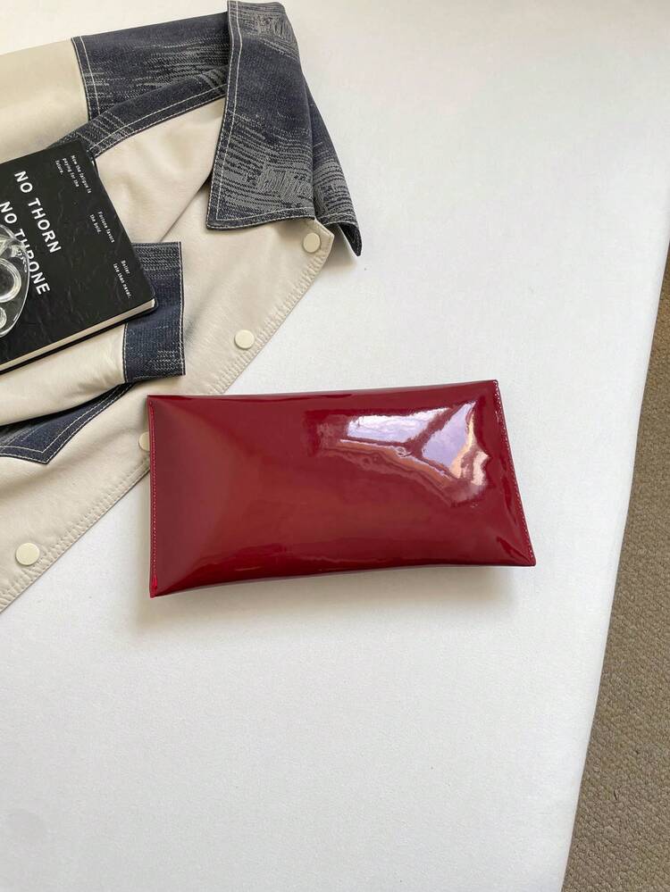 Bolso de mano casual para mujer, nuevo estilo, textura de nicho, moda minimalista, bolso sobre - Rojo - Añade 10