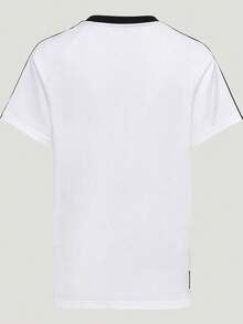 Adidas Kaos Rajut Lengan Pendek Tanpa Kerah Wanita DCE BF SS TEE TLD8217 - Hitam dan Putih - View 3