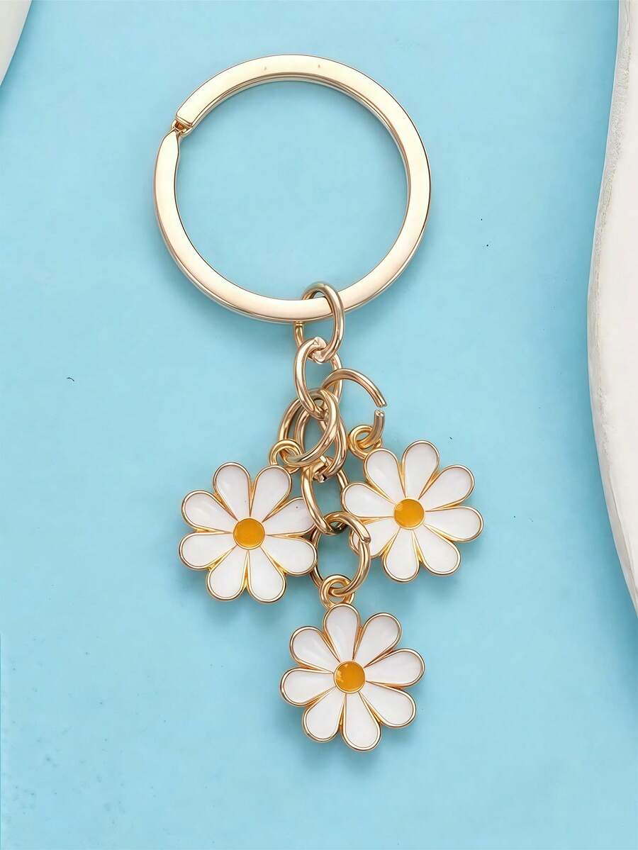 Cherry Blossom Keychain Minimalist Cherry Blossom Flower Phone Charm Decoration Accessory For Women And Girls - Multicolor New-6 - View 1
