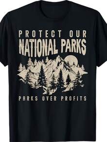 Protect Our National Parks Parks Over Profits T-Shirt - 款式 - 查看 1