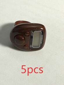 Faux Wood Grain Baked Lacquer Texture Vintage Warm Contrast To Ordinary Plastic Model More Premium Integrated Elastic Finger Ring Directly Worn On Finger Fits Regular Finger Circumference Easily Without Slipping During Counting - Multicolor - View 22