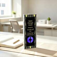 1pc Custom Presidents Club Award, Salesperson Of The Year Trophy, Custom Recognition Plaque With Logo, Personalized Acrylic Award - Multicolor - View 13