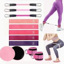 Set 3 Buah Pita Resistensi Yoga untuk Membentuk Kaki dan Pinggul, Peralatan Kebugaran dengan Tingkat Ketegangan Berbeda dan Tali Pergelangan Kaki - MultiWarna - View 2