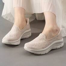 Skechers Women's SLIP-INS Hands-Free Slip-On Walking Shoes Breathable Thick Sole Cushioned Casual Sneakers - Off White - View 4