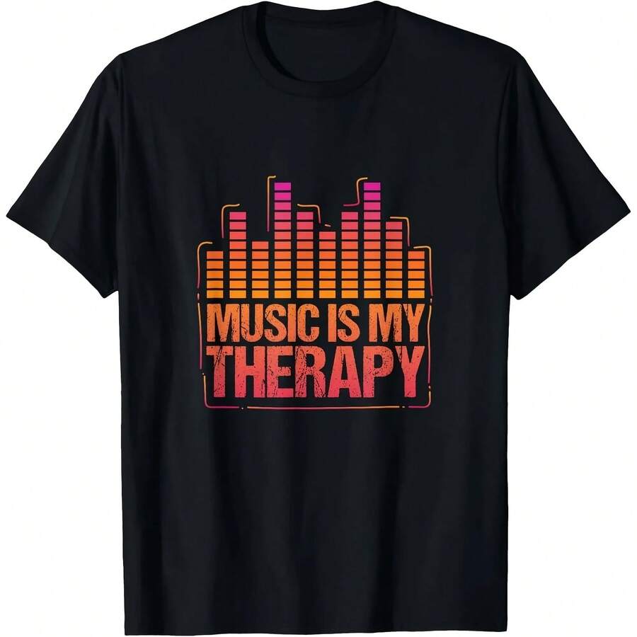 Music Equalizer DJ T-Shirt - Black Athletic Style T-Shirt For Holiday/Birthday Gift - 款式 - 查看 1