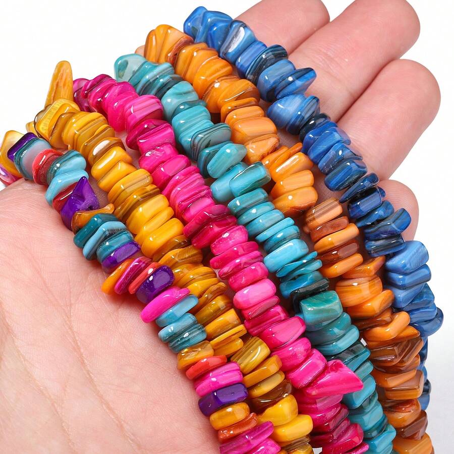 1Strand 6-7mm Irregular Natural Colorful Beads Square Rondelle Loose Bead For DIY Charms Bracelet Necklace Jewelry Making DIY