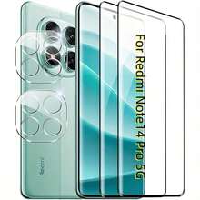 2+2pcs Set Compatible With Xiaomi Note15 Pro+/Note15 Pro/Note15/Note14 Pro+/Note14 Pro/Note14/Note13 Pro+ High Definition Curved Ultra Clear Screen Protector Film Camera Lens Protector Film Anti-Fall Anti-Scratch Phone Film Tempered Glass + Lens Film Phone Screen Protector - Clear - View 17