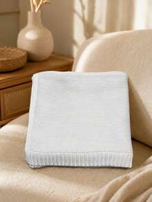 1pc Customizable Embroidered Knitted Throw Blanket, Supports Custom Name Embroidery, 7 Colors Available, Structured Ribbed Edge, Suitable For Home Relaxation And Daily Home Use, Suitable For Family Members, Meaningful Holiday Celebration Gift Choice - Multicolor - View 13