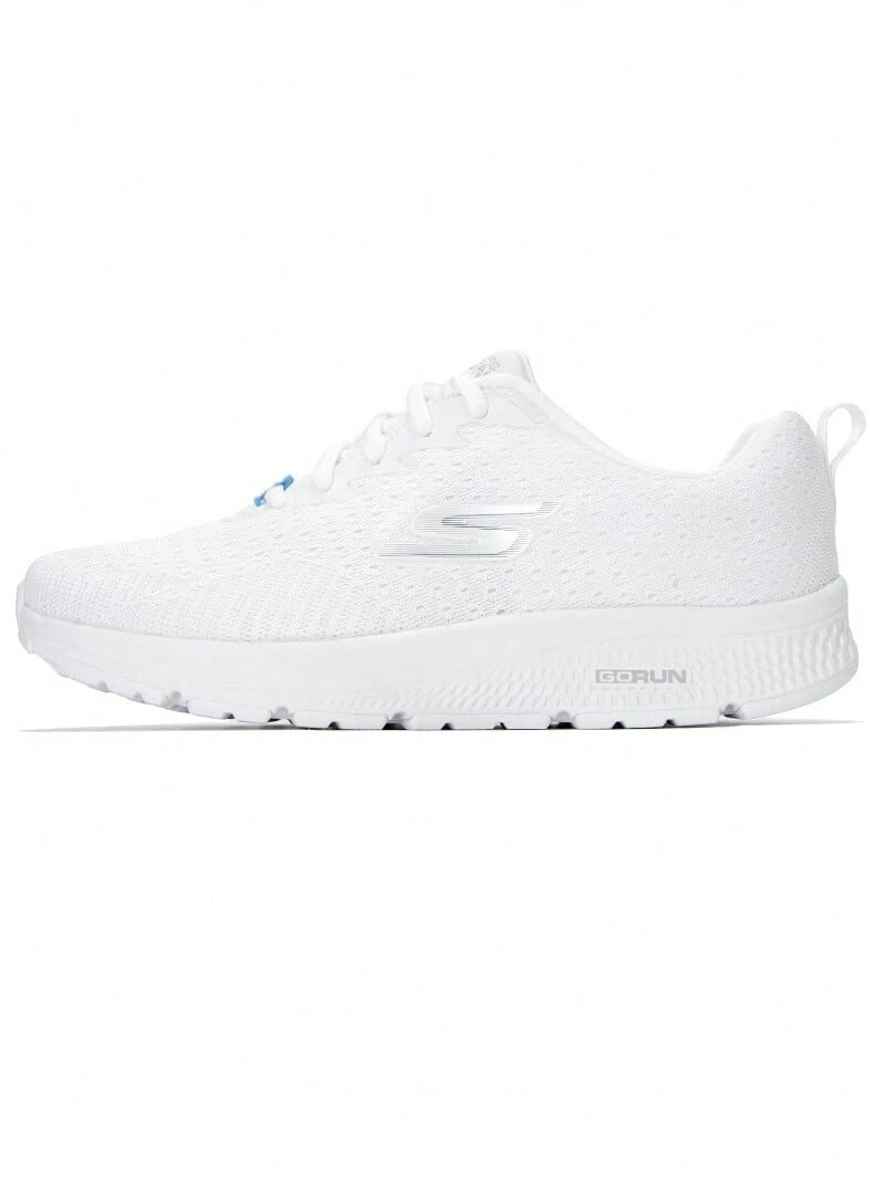 Skechers Sepatu lari wanita seri GO RUN dengan teknologi flyknit yang bernapas, ringan, anti selip, dan bantalan yang nyaman. - Putih - View 1
