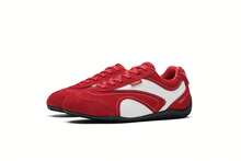 Kappa Women's Red Thin Sole Racing Shoes, Suede Patchwork Low-Top Commuter Retro Casual Sports Shoes - Red - View 8