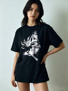 Women T-Shirts - 黑色 - 查看 1