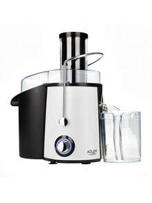 Adler Juicer, Centrifugal Juicer, Fruit & Vegetable Juicer - 75mm Feed Chute, 2 Speed Levels, Stainless Steel, 2L Pulp Container, 1000W (Max 2000W), White/Black - EU E Type Plug(220-240V) - View 4