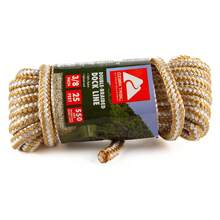 Double-Braided Nylon Marine Dock Line, 3/8 In X 25 Ft, Up To 20 Ft Boats, 550 Lb Maximum Working Load, Gold - Gold - View 7