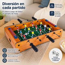 Portable Tabletop Soccer Game 51x31x10.5cm With Wood Finish And Manual Scoreboards For Indoor Family Fun - 彩色 - 查看 2