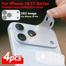 ZYONS 4件組 9H 奈米霧面鏡頭底座保護貼，適用 18 Pro Max/18 Pro/17 Pro Max/Pro/Air/17 系列，防指紋、防眩光、防刮，精準切割、無氣泡、易安裝，相容手機殼，支援無線充電，抗黃變，高透清晰，耐用極簡相機保護，手機配件，相機配件，手機殼友善 - 4pcs - 查看 17