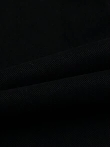 2-8years Young Boy Beige Color Simple And Street Wide Leg Jeans, Versatile Adjustable Elastic Waist, Loose Fit, Wide Leg Denim Pants, Suitable For All Seasons - Black - View 9