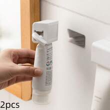 1/2pcs No-Drill ABS Wall-Mounted Toothpaste Squeezer, Adhesive Tube Roller With Rotating Handle For Toothpaste, Cleanser & Cosmetic Tubes, Bathroom Organizer, School Essentials And University Essentials For Dorms, Bathroom Decoration Accessories - Multiple Styles - View 13