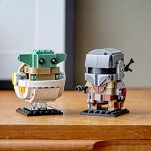LEGO Building Blocks 75317 The Mandalorian & Yoda Star Wars BrickHeadz Building Set - Clear - View 5