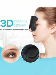1pc Ultra-Soft 3D Blackout Sleep Mask, Relieves Insomnia, Unisex, Student Nap Travel Eye Mask, Suitable For Long Flights, Deep Sleep, Business Trips, Yacht Travel, Essential Back-To-School Rest Accessory - Multicolor - View 5