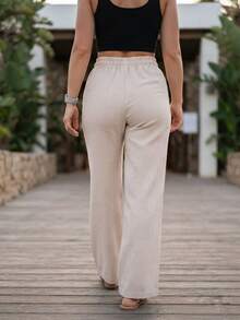 Women Pants - Cream - View 3