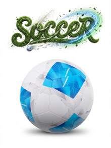 1PC, Size 5 Soccer Ball, Basic Style, Beginner Model, Suitable For Beginner Practice, Beautiful Colors And Exquisite Pattern Design, For Individual Training And Team Matches, PVC Material, Machine-Stitched Material, Soft And Comfortable Feel, Indoor And Outdoor Use - Multicolor - View 1