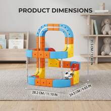 80-Piece DIY Magnetic Track Racing Car Toy Set, Transformable And Assembleable Track Toys, Creative And Educational, A Perfect Gift For Children. - Multicolor - View 10