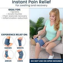 1pc Reusable Ice Compression Bandage, Sports Protection Cold Compress Wrap With Adjustable Strap And Buckle, Suitable For Knee, Calf, Wrist - Multicolor - View 7