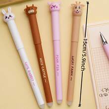 34pcs Erasable Neutral Pen Set, Includes 4 Random Pens + 30 Refills (Blue/Black Ink), Pen Body With Built-In Eraser, Suitable For, First Day Of School - Multicolor - View 3