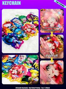 Game , Spamton, Tenna, Kris, Susie, Ralse, Berdly, Del-Turne, DELTARUN-Chapter5, 2D Flat Double-Sided Cartoon Character Pendant, Anime Game Merchandise - Partially Translucent - View 3
