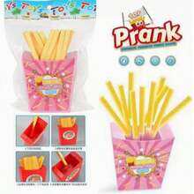 1pc/New Prank French Fries Toy Creative Interactive Desktop Game Prop Draw Lot Gag Toy - Multicolor - View 4