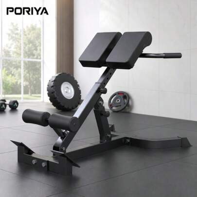 PORIYA Professional Roman Chair Foldable Hyperextension Bench Commercial Gym Quality