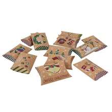 12pcs,Christmas Cellophane Pillow Box Decoration, Suitable For Christmas Cartoon-Themed Home Decorations - View 4