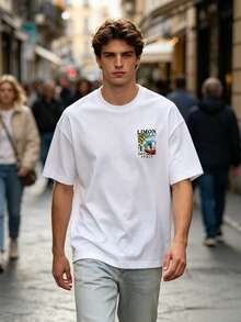 Camiseta de manga corta casual para hombre de verano |   Una camiseta de manga corta minimalista y versátil para el ocio. - Blanco - Ver 5